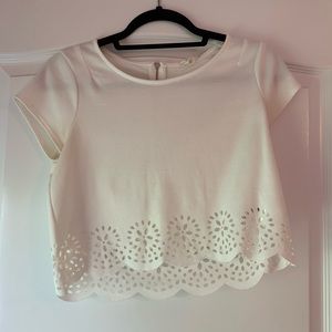 white crop top